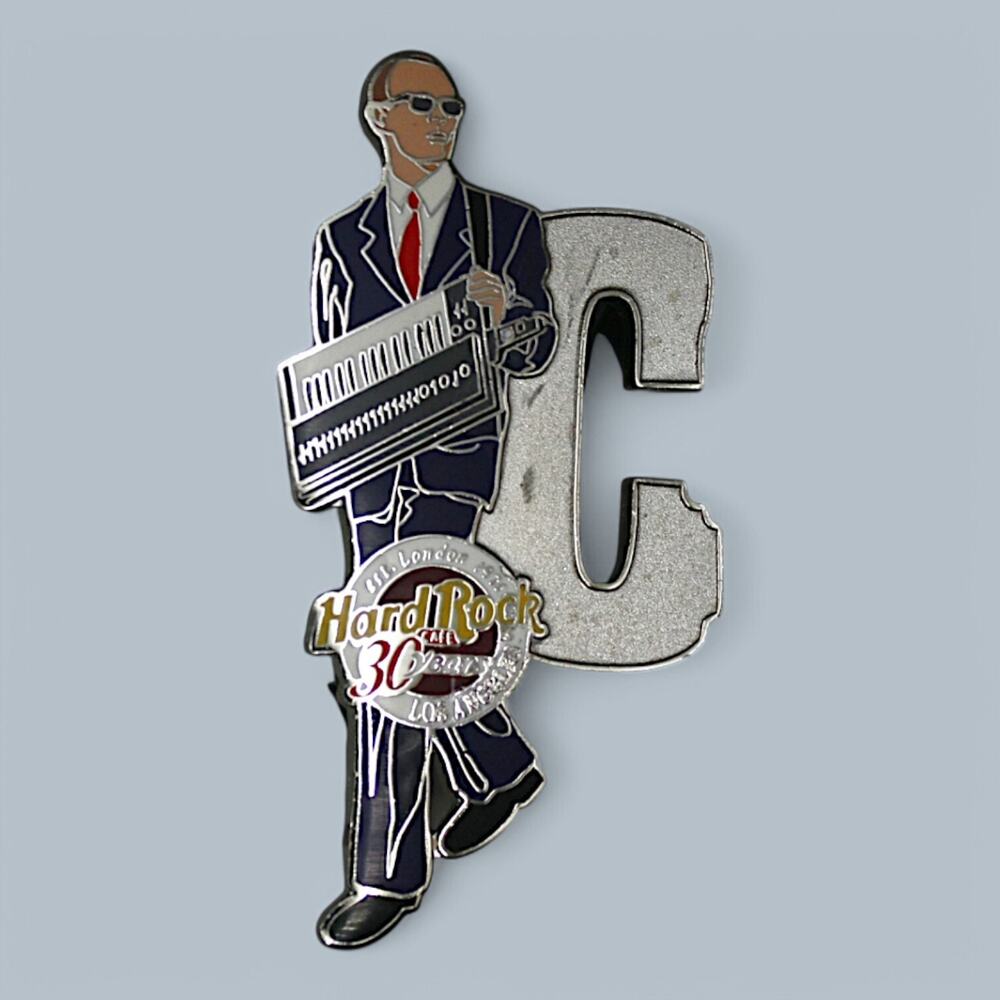 Hard Rock Pin 2001 Los Angeles 30th Anniversary C Musician Man With Keyboard